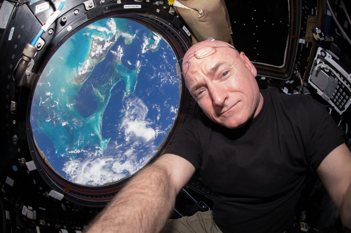 Scott Kelly, shown here in the cupola of the International Space Station, completed a yearlong mission in March 2016